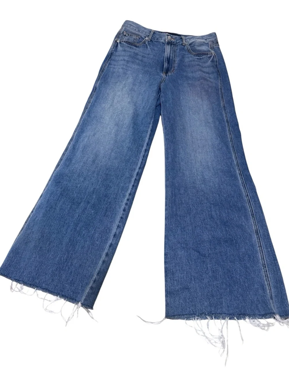 Veronica Beard Mid-Rise Wide Leg Blue Jeans - Picture 2 of 8